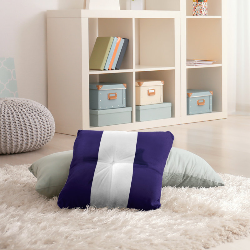 Coussin de sol touffeté baltimore retour, 30 po x 30 po, Mauve / Blanc