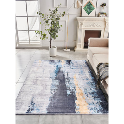 Medora "Zara Contemporary" Washable Super Soft Area Rug with Enheduanna Design