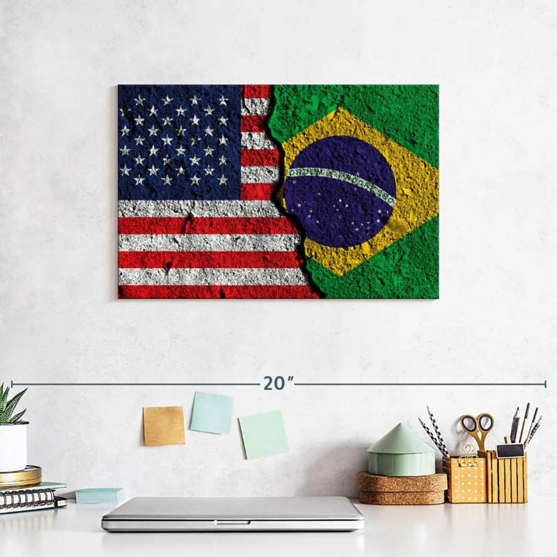 Drapeau du Brésil fissuré
