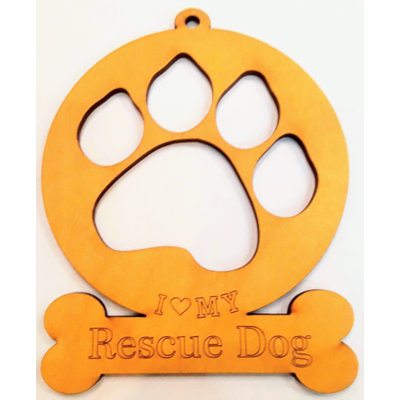 4.25'' Wood Animals Shatterproof Hanging Figurine Ornament