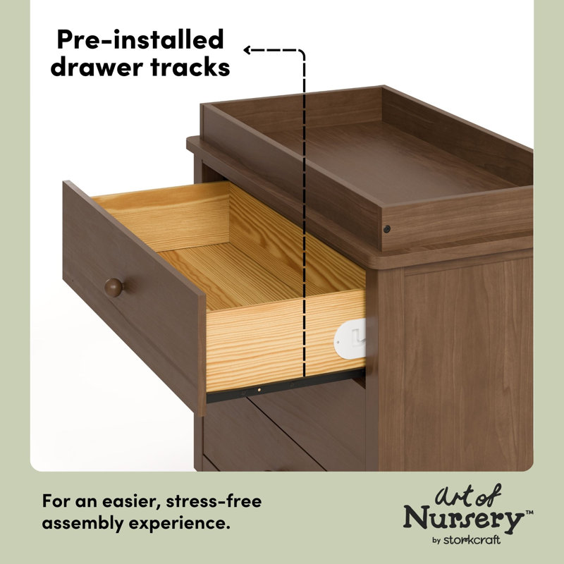 Rio 3 Drawer Chest With Changing Topper, Hazelnut