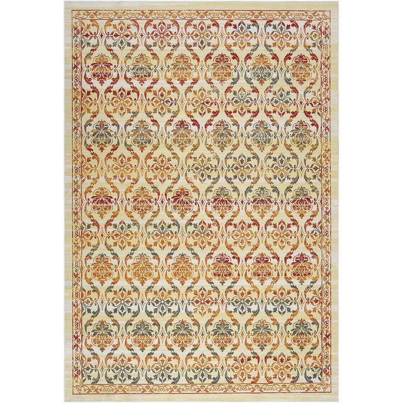 Washable Floral Boho Distressed Accent Non-Slip Entryway Living Room Low Pile Non-Shedding Thin Floor Carpet for Home Decor 