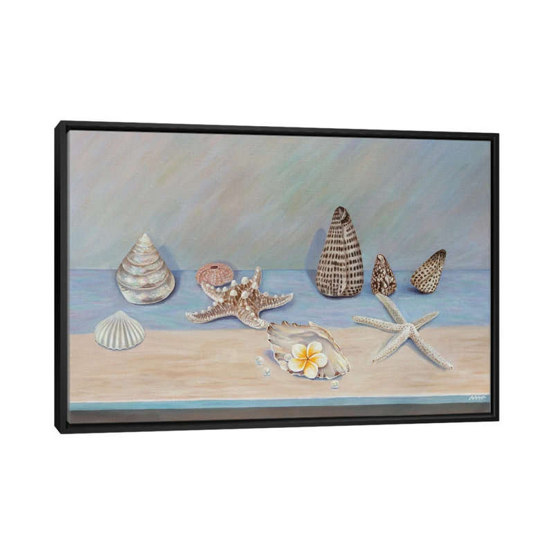The Sea On The Shelf, 45.72 cm H x 66.04 cm W x 4.445 cm D, Black