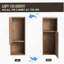 36" Bathroom Side Cabinet,Soft Close Doors,Float Mounting Design,Imitative Oak,(KD-Packing)