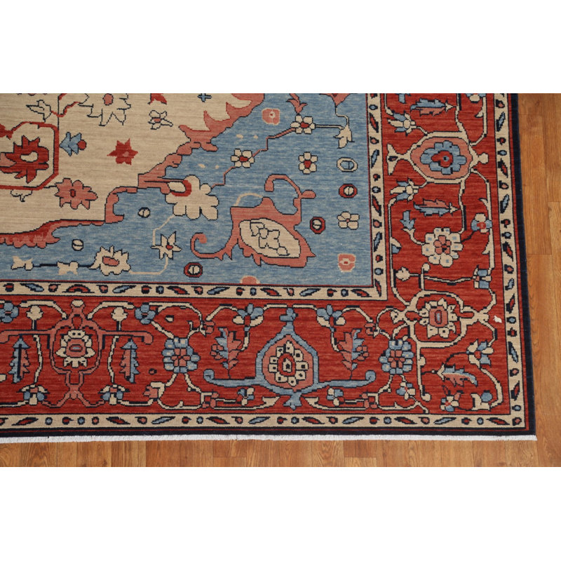 One-of-a-Kind 9'9" X 13' New Age Wool Area Rug in