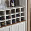 Armoire bar 71 po autoportante arquée avec support à vin amovible et tablettes réglables-1361001661