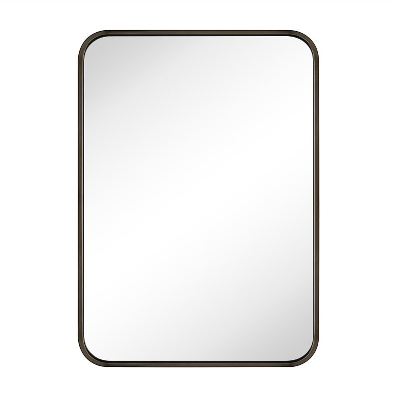 Miroir de salle de bain Aria, Bronze frotté à l'huile, 28 po x 20 po