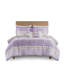 Ensemble d'édredon 5 pièces King / Cal King Seersucker avec coussins décoratifs-130186691-130672530
