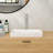 19"X12" White Semi-Recessed Ceramic Bathroom Sink