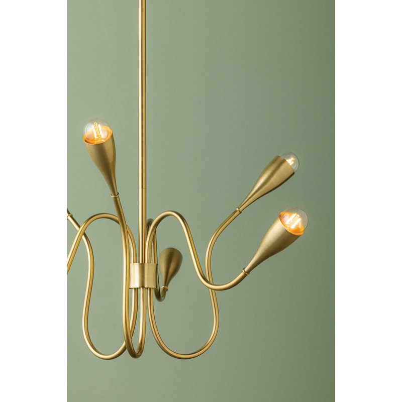 Lustre Anaise, H 18,5 po x l 36 po x P 36 po, Six lumières