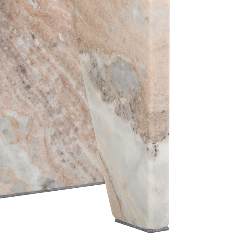 Devlin Marble Drink Table, Beige