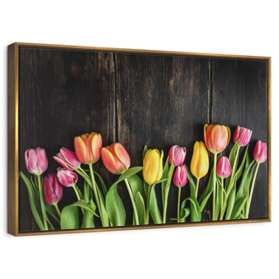 Tulipes sur bois