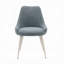 Ensemble de chaises d'appoint 2 pièces - revêtement bleu clair, pieds en métal, chaise de salle à manger moderne scandinave