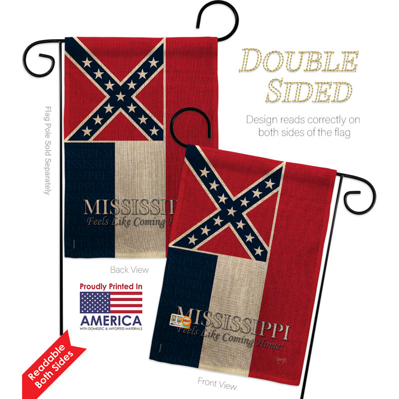 Double Sided 18.5'' H x 13'' W Burlap Flag Set