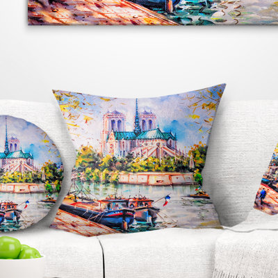 Notre Dame Paris - Landscape Printed Pillow