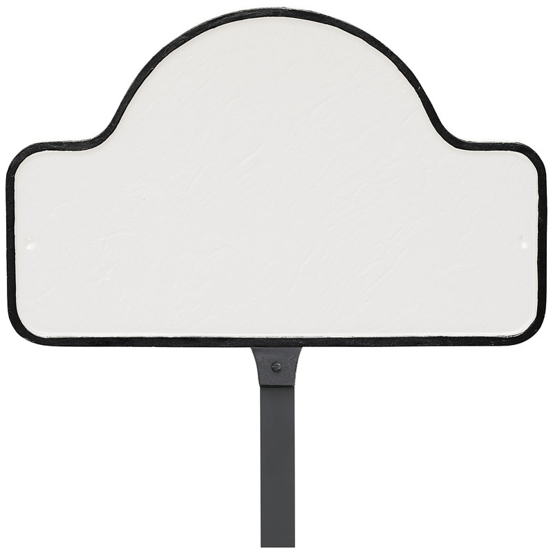 Plaque d'adresse avec arche Petite Lexington, Blanc / Noir