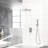 Dual 10 Inch Square Shower Head - Wall Mounted With Handheld