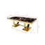 Table basse avec base en faux marbre et acier inoxydable de 52 po Mercer41 Inc