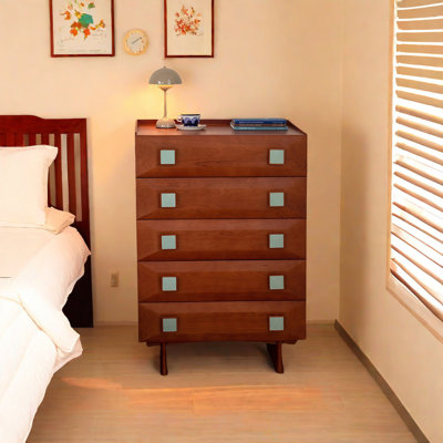 Commode d'appoint en bois massif Vintage
