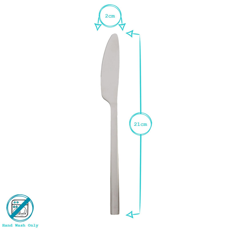 Stainless Steel Dinner Knives - 21cm - Pack of 4, Copper