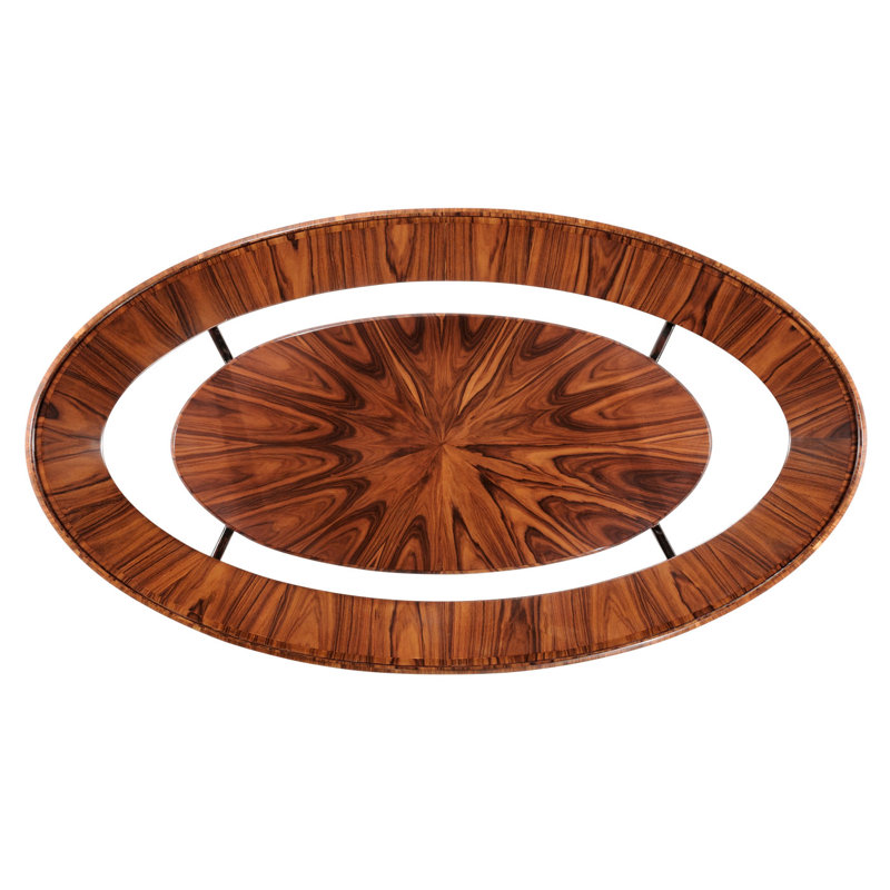 Santos Glass Coffee Table, Santos Rosewood High Lustre