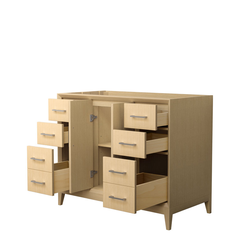 Base de meuble-lavabo simple autoportante 41,5 po Janna, Nickel brossé