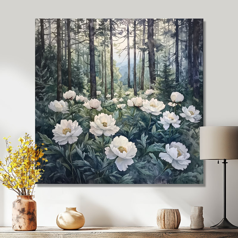 Glynys - art mural floral, H 30 po x l 30 po, Toile tendue, Ne s’applique pas