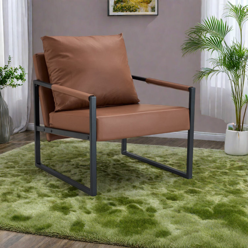 Canapés ergonomiques en cuir synthétique avec cadre en métal pour la maison ou le bureau