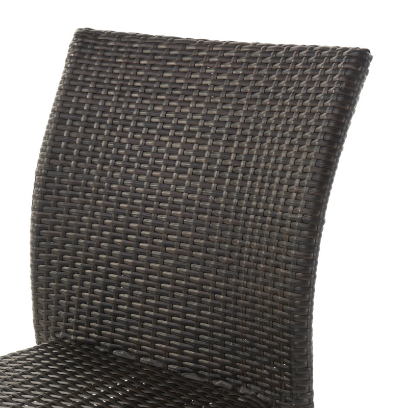 Chaises d'appoint de patio empilables Takhiya, Brun