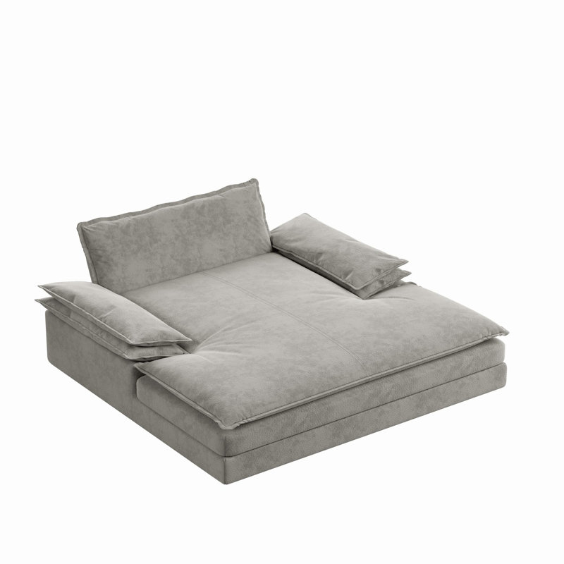 Canapé paresseux en chenille 80 po, Gris