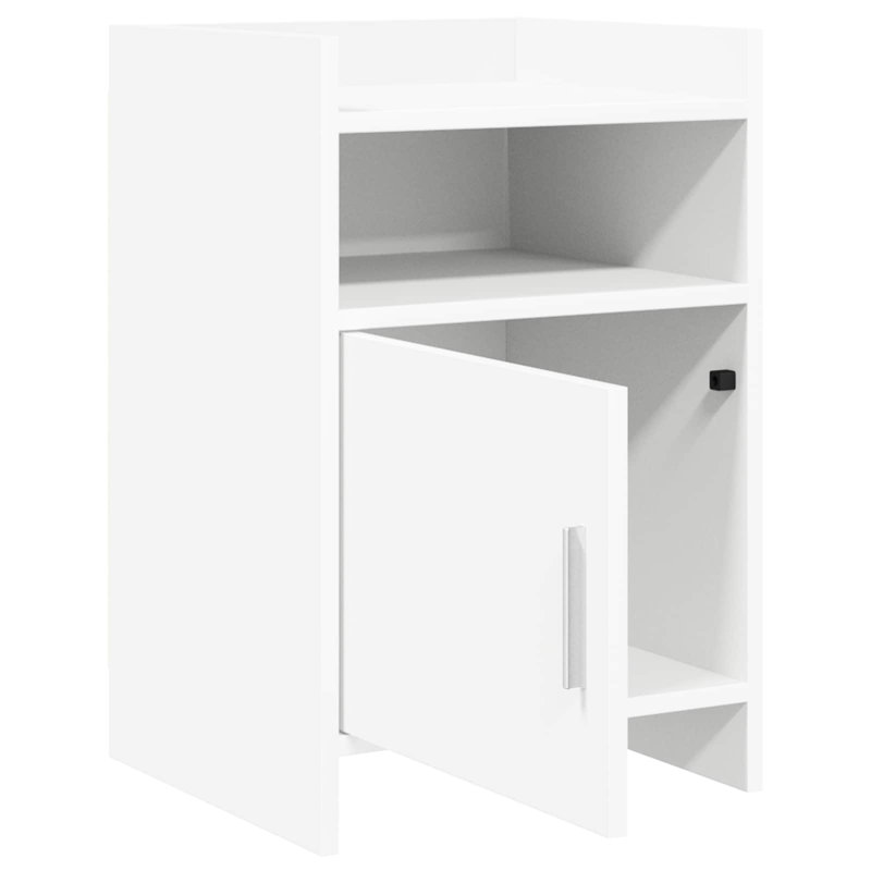 40 cm W Bedside Table, White