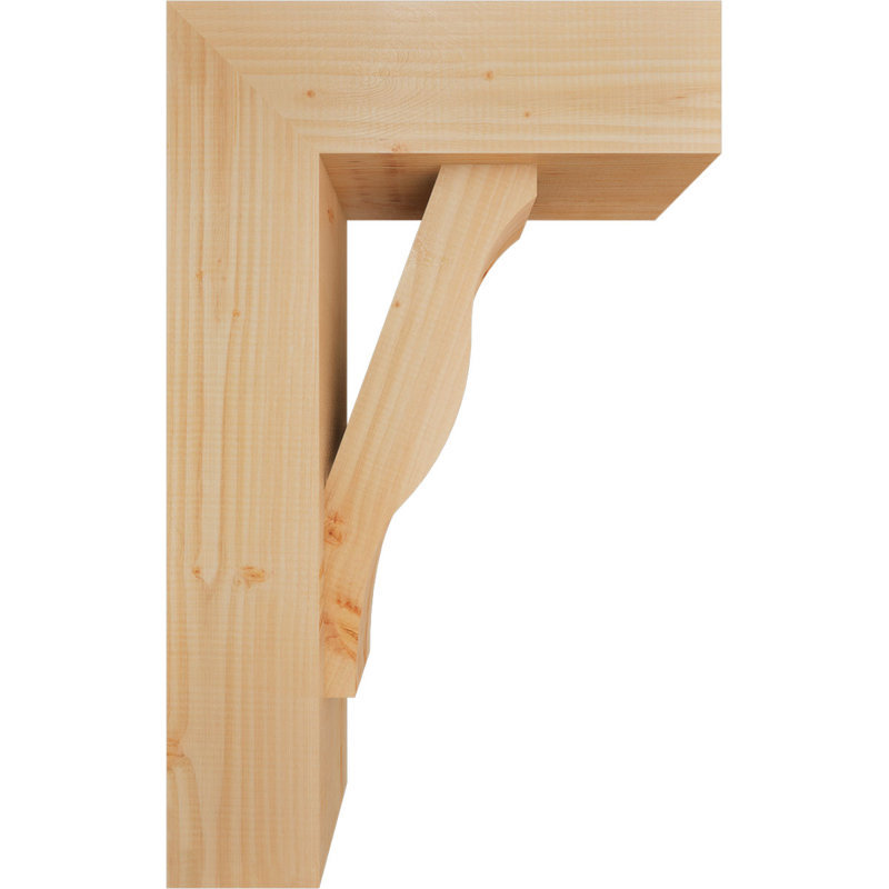 Support de bloc lisse l 7 1/2 po x P 20 po x H 32 po avec support décalé, sapin Douglas, 32 x 20