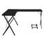 Bureau d'ordinateur noir avec support stable pour des bureaux de travail efficaces-1979733057