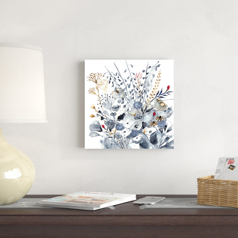 Indigo et ocre I, H 12 po x l 12 po x P 1,25 po