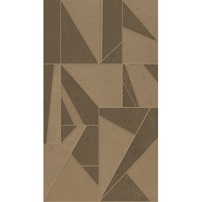 Sculpted Geo Grid Brown Wall Mural