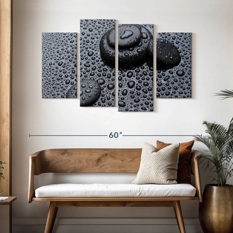 Kerrick Dewy - pierres noires, H 32 po x l 52 po
