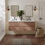   Ensemble de meuble-lavabo mural double rectangulaire de 60 po avec comptoir en quartz Carrara blanc de 1,5 po Ensuko-1663115980-1663115981