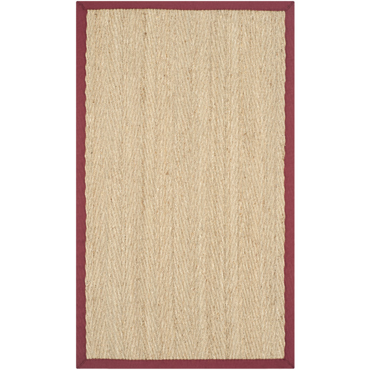 Auckland Bamboo Slat/Seagrass Brown/Tan/Red Area Rug