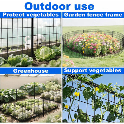 48 INCH × 33 FT black vinyl-coated metal mesh, 16 gauge 2/3 inch black PVC metal mesh, black welded wire mesh support, poultry cage protective fence