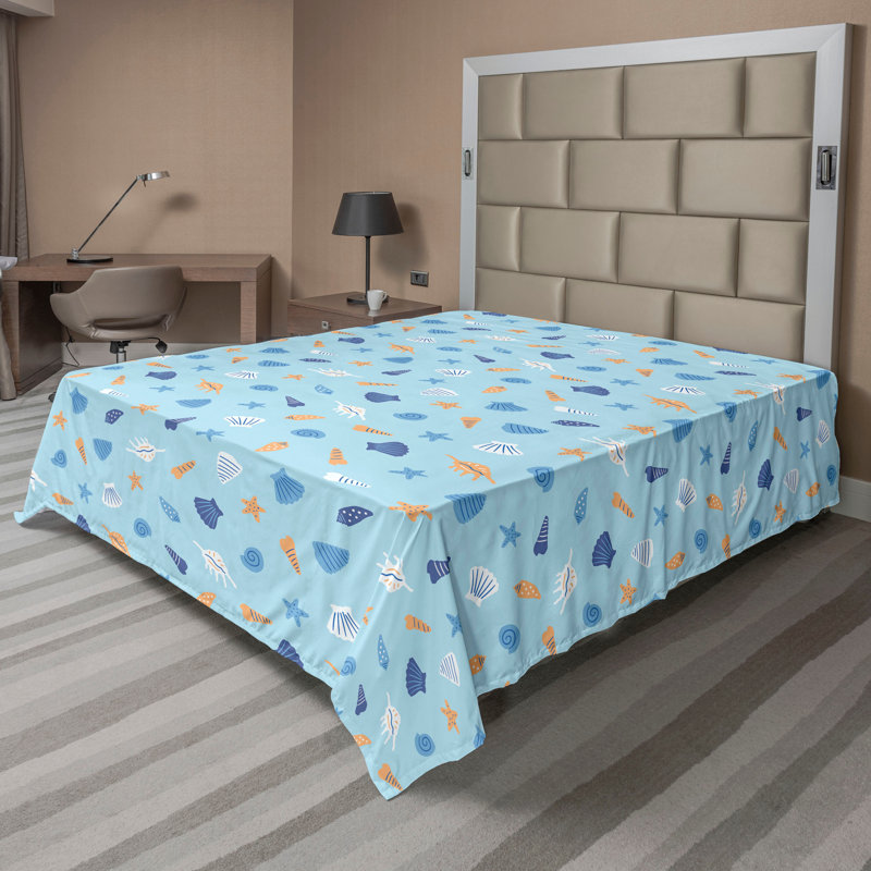 Drap-housse Ambesonne Tropi, Drap plat pour très grand lit californien