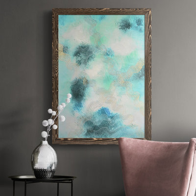 Dwaipayan Blue Shift I, peinture sur toile encadrée