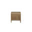 Table d'appoint Latte Waterfall avec placage, courbes, style moderne et doux, tiroir et tablette de rangement, bois massif+, hauteur 60,5 cm, profondeur 61 cm, largeur
