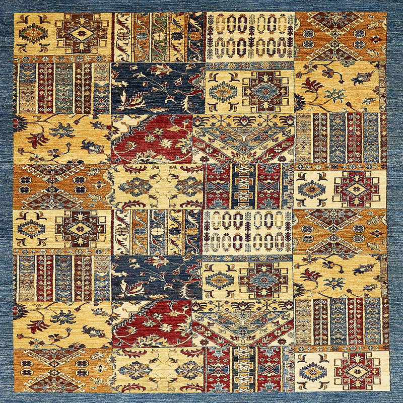 Abstract Indoor Rug, Square 6'