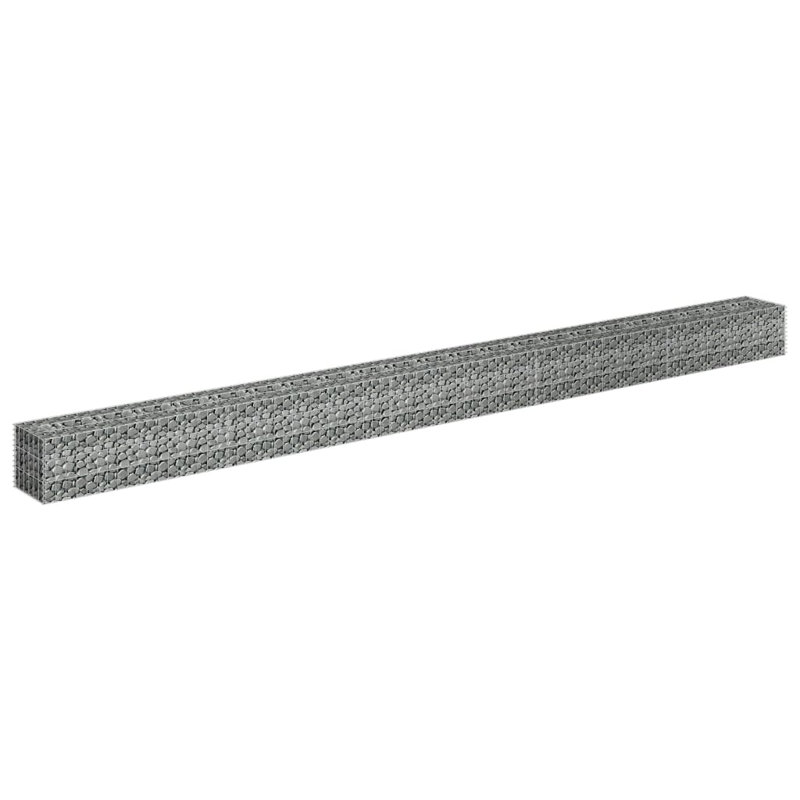 Jardinière surélevée Gabion, H 11,8 po x l 177,2 po x P 11,8 po