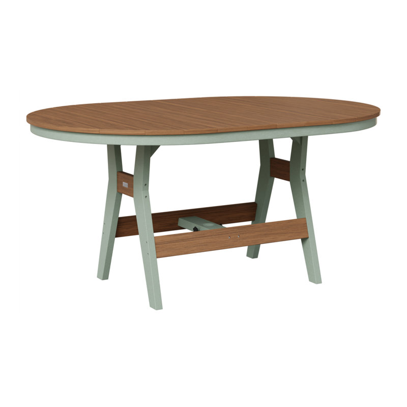 Table de bar berlinoise Berlin, 38.87" H x 64" W x 44" D, Acajou antique, Écume de mer, écume de mer