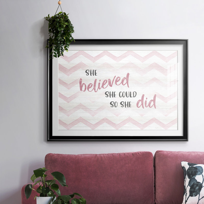 " Believed She Could ", Black, 30" H x 44" W x 1.5" D