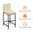 Bar Stools Set Of 6, 30'' Tall Barstools, Counter Height Bar Stools With Back Support, Metal Legs, Upholstered Seat Cushion Modern Barstool, Use For Kitchen Island Home Bar-115664176