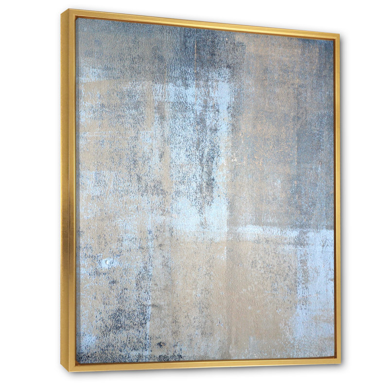 Art moderne gris et bleu II 2FL47734, H 20 po x l 12 po x P 1 po, Or