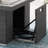 Propane Outdoor Fire Pit Table With Ceramic / Tile Top & Wicker Base and Hidden Fuel Tank Storage-99468594