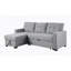 Upholstered Pull Out Sectional Sofa With Chaise-125983009